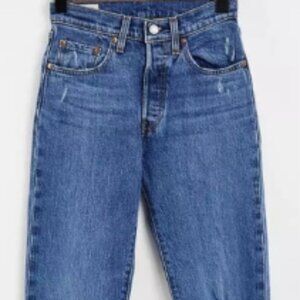 Levi's 501 High Risk Rip Knee Straight Leg Crop